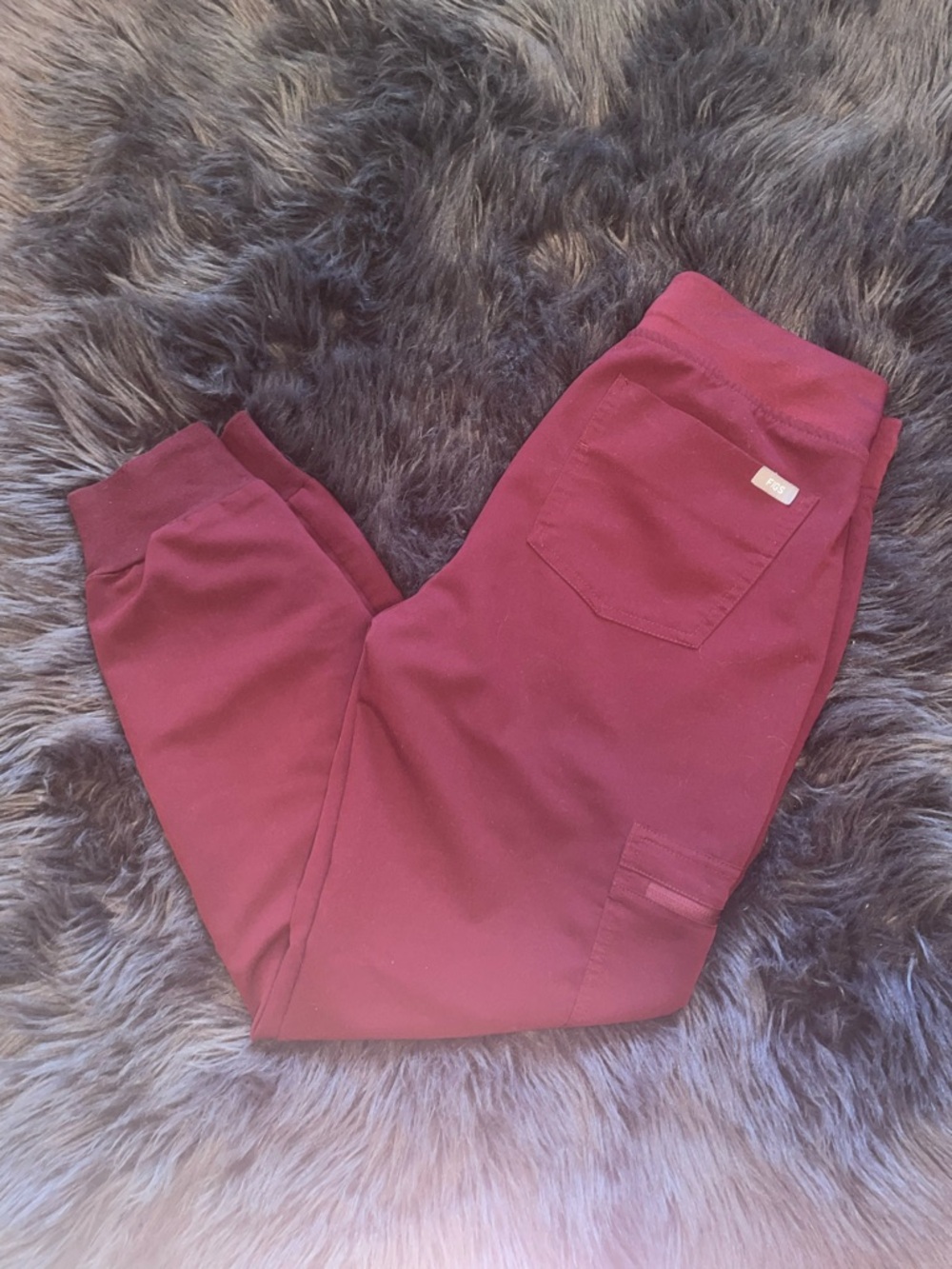 Figs Burgundy Scrub Pants